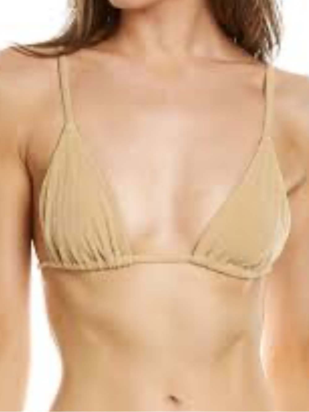 WEWOREWHAT Bikini Set Beige -Top and bottom